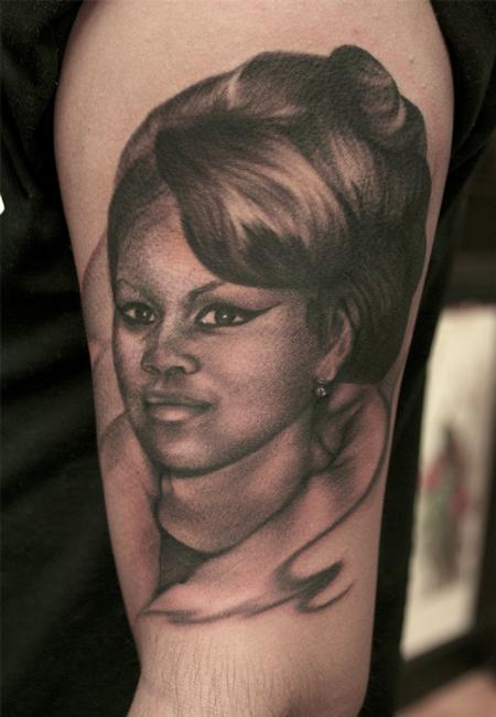 Ryan Mullins - Black and Grey Portrait Tattoo